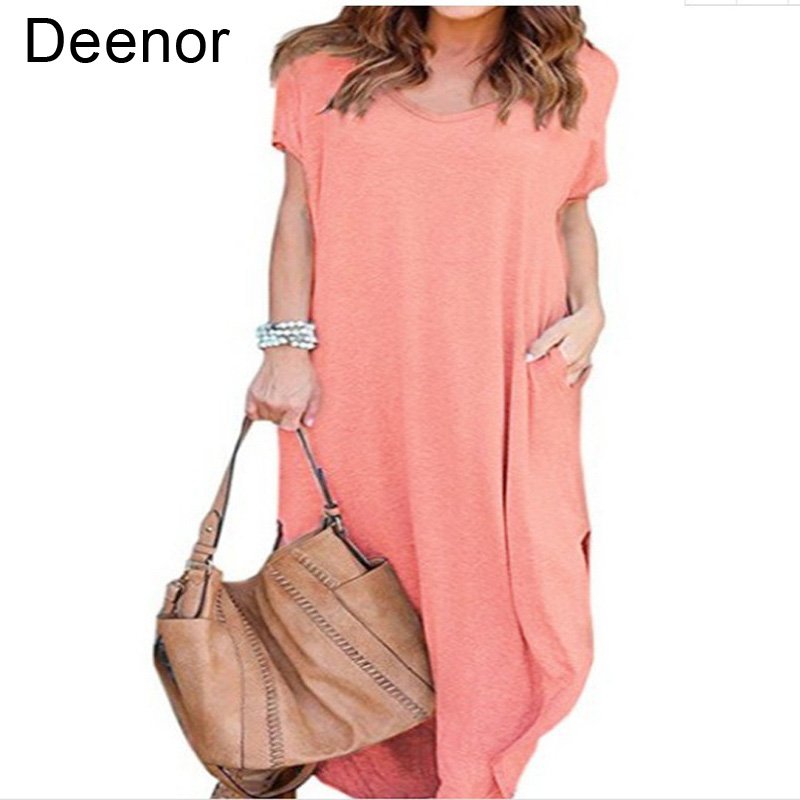 Plus Size 5XL Sexy Women Dress Summer 2021 Solid Casual Short Sleeve Maxi Dress For Women Long Dress Free Shipping Lady Dresses 6 Plus Size 5XL Sexy Women Dress Summer 2021 Solid Casual Short Sleeve Maxi Dress For Women Long Dress Free Shipping Lady Dresses 6