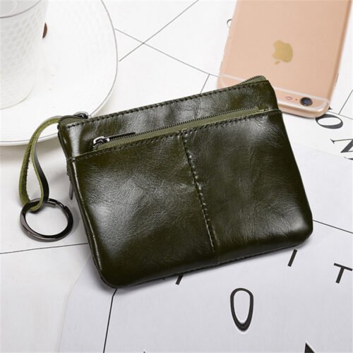 Mini Purse for Men Wallet Women Genuine Leather Zipper Vintage Short Lady Small Slim Female Women's Wallet Male Thin portomonee 4